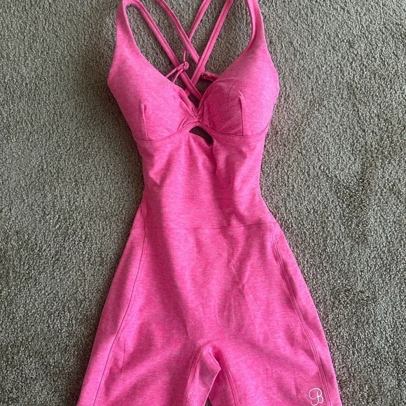 BRAND NEW! Bombshell Pink Strappy Scrunch Bum One-Piece - Picture 1 of 2